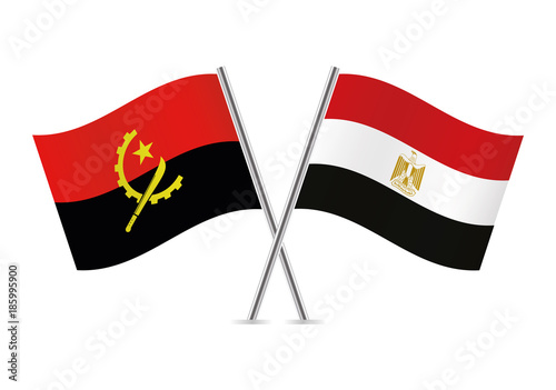 Free Download Angola and Egypt flags. Vector illustration. - GFXLoad