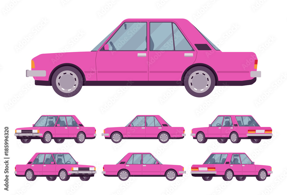 Pink sedan set