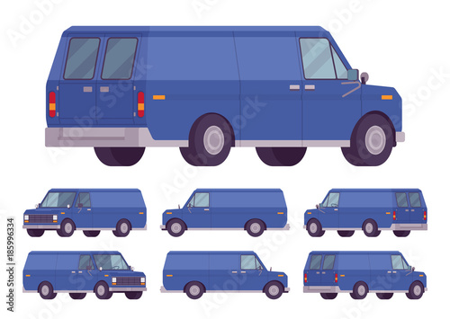 Navy blue van set
