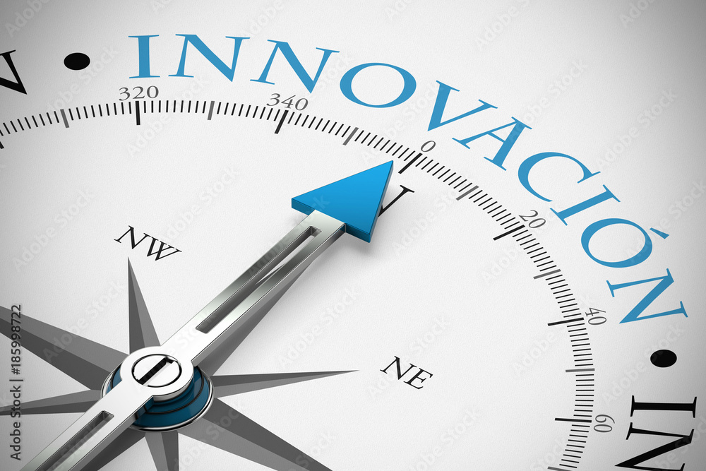 Kompass zeigt in Richtung Innovación / Innovation Kompass zeigt in Richtung Innovación / Innovation