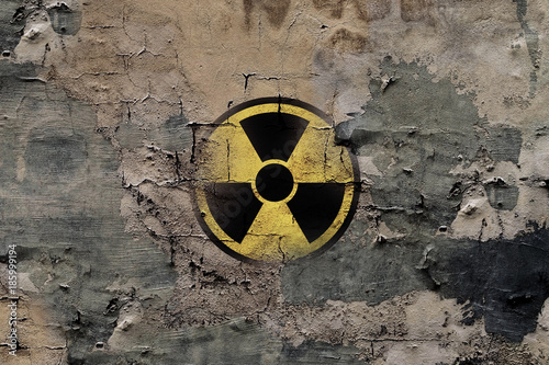 Sign of nuclear danger on a wall