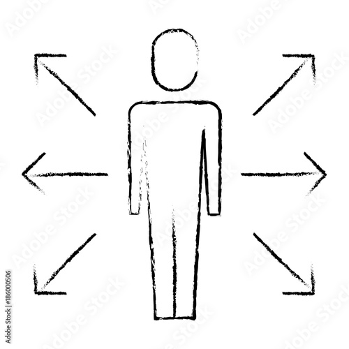 businessman options arrows direction choise