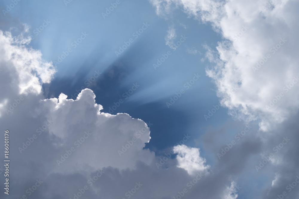 Ray of sunshine through the clouds Ray of sunshine through the clouds