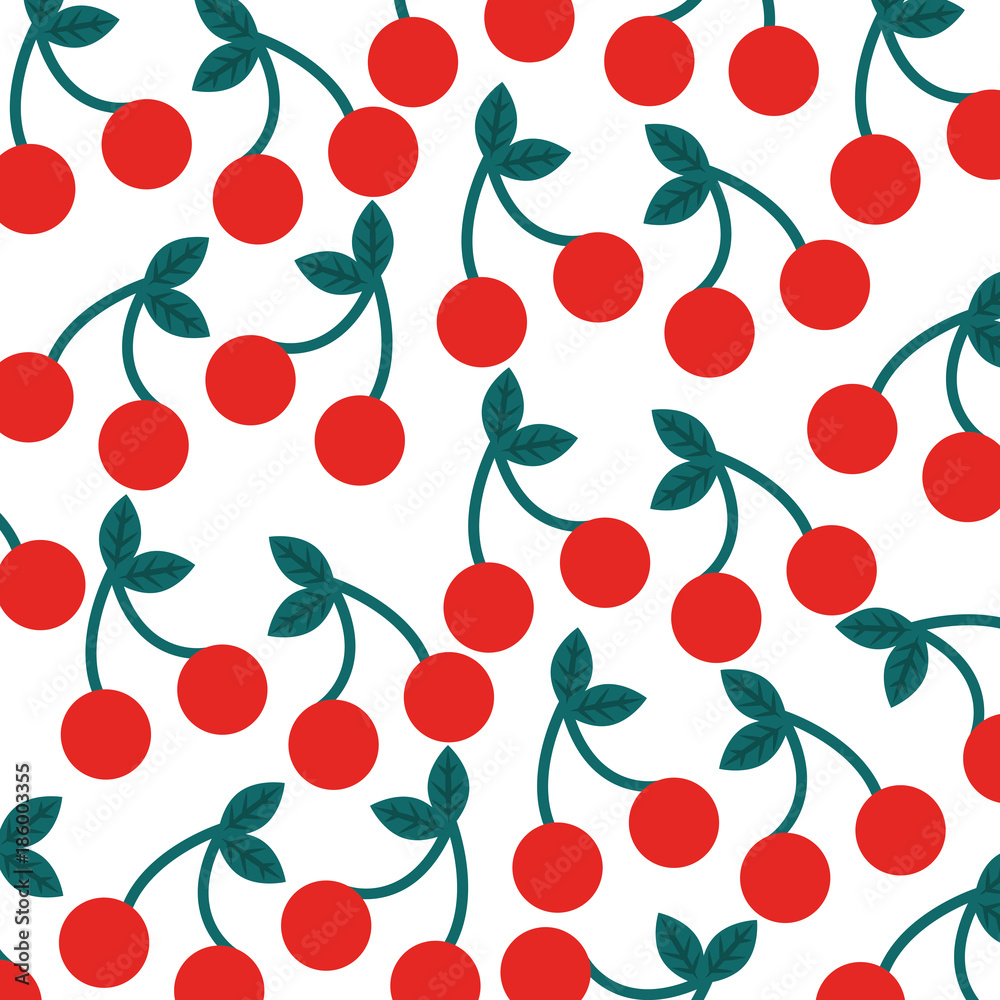 cherry tasty fruit seamless pattern vector illustration cherry tasty fruit seamless pattern vector illustration
