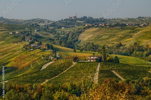 Panoramic autumn view of the Monferrato, near Calosso, Piedmont, Italy. Photo of 15 October 2017