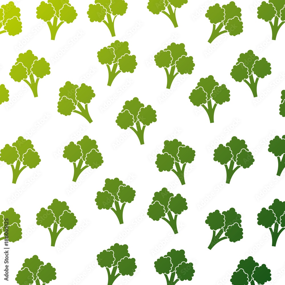 broccoli vegetable healthy seamless pattern vector illustration broccoli vegetable healthy seamless pattern vector illustration