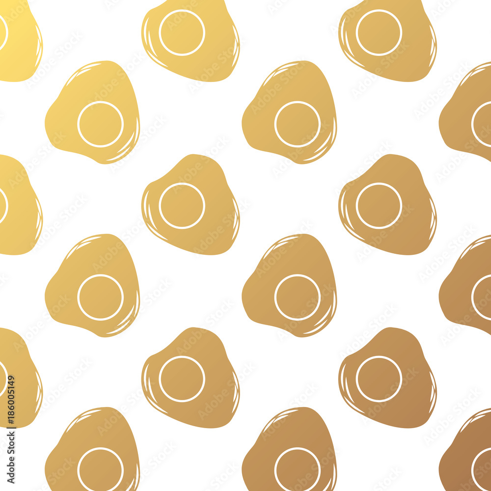 eggs fried breakfast food seamless pattern vector illustration