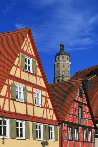 Brettermarkt in Nördlingen, Bayern, Deutschland