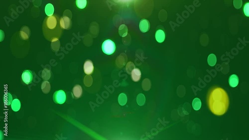 Colorful green loop animated background Bokeh photo