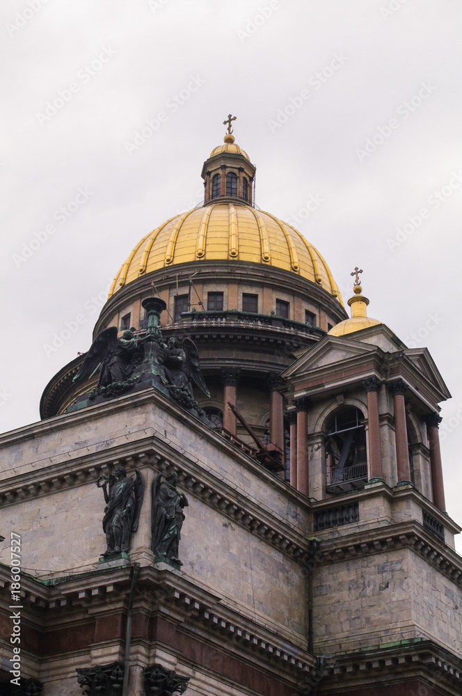 detail of St. Isaac s Cathedral in Saint Petersburg, Russia