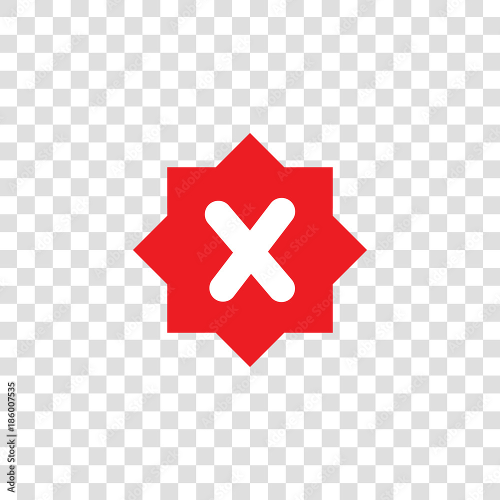 Delete X-Cross rounded icon. Vector illustration style is flat iconic symbol inside a circle, red color, transparent background. Designed for web and software interfaces. Delete X-Cross rounded icon. Vector illustration style is flat iconic symbol inside a circle, red color, transparent background. Designed for web and software interfaces.