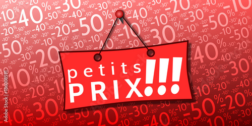 Fond de % Pancarte Petits Prix !!! -10% à -50%