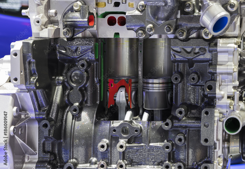 Cross Section of Diesel Engine