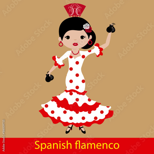 Flamenco woman playing the castanets