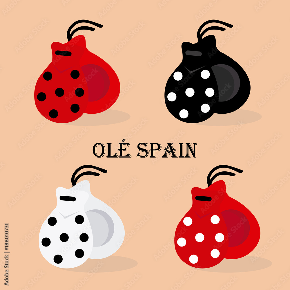 Fotografi Sevillian castanets set