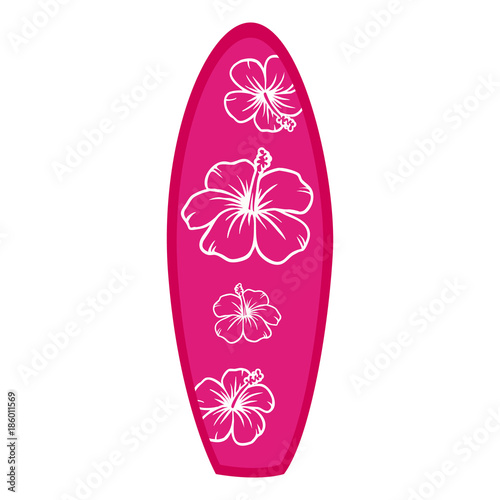 Pink surfboard