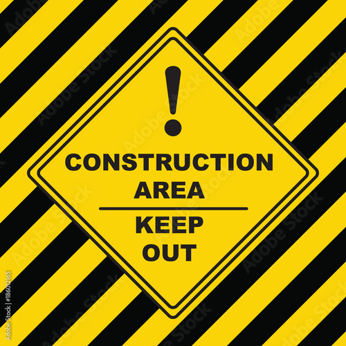 Industrial symbol - construction zone