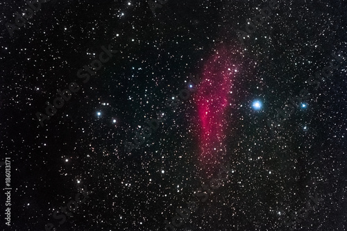 The California Nebula in the constellation Perseus as seen from Stockach in Germany.