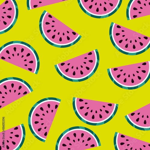watermelon fruit juicy fresh seamless pattern
