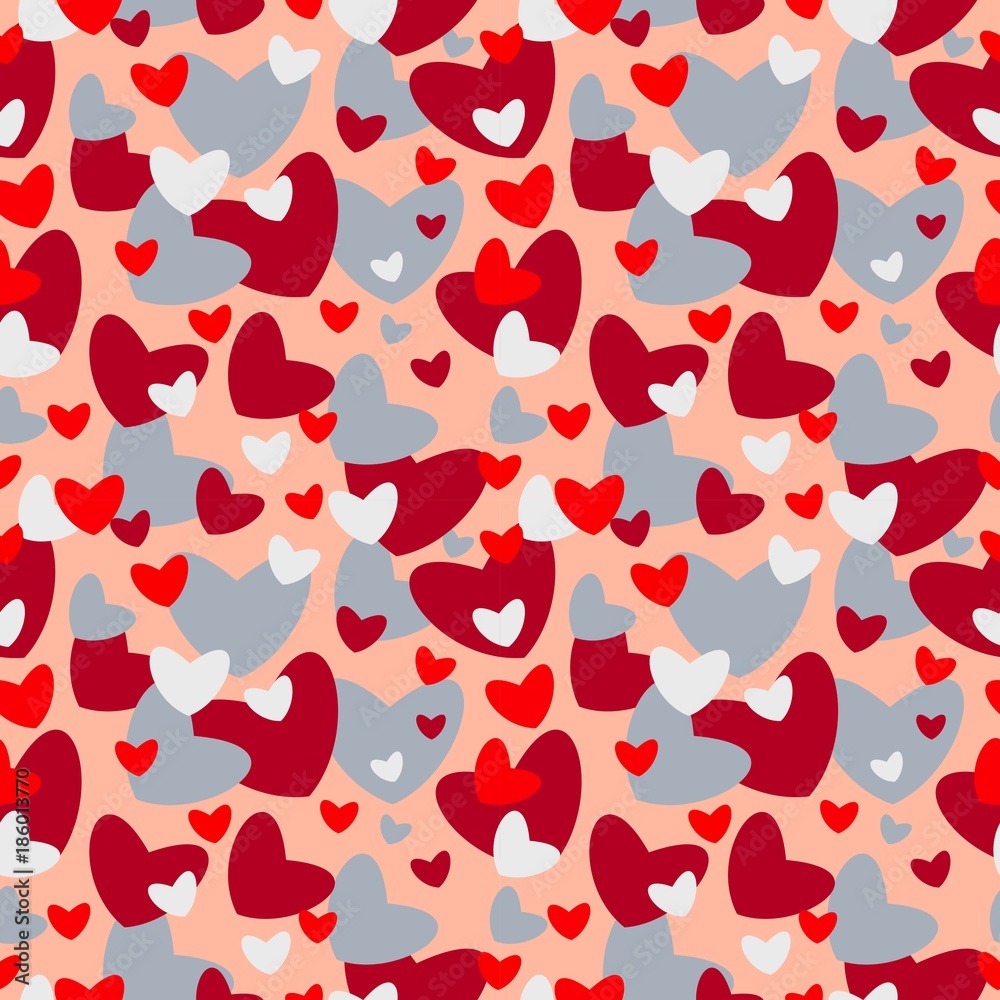  seamless pattern of hearts