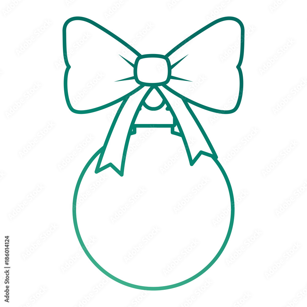 Fototapeta premium christmas ball hanging icon