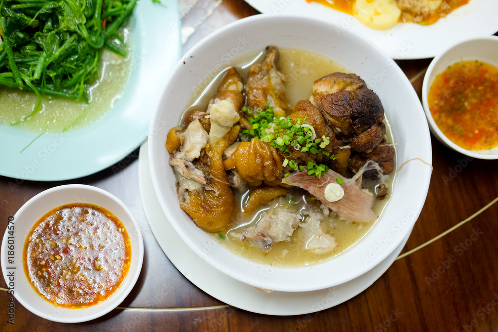 Braised pork leg stewed in the gravy Braised pork leg stewed in the gravy