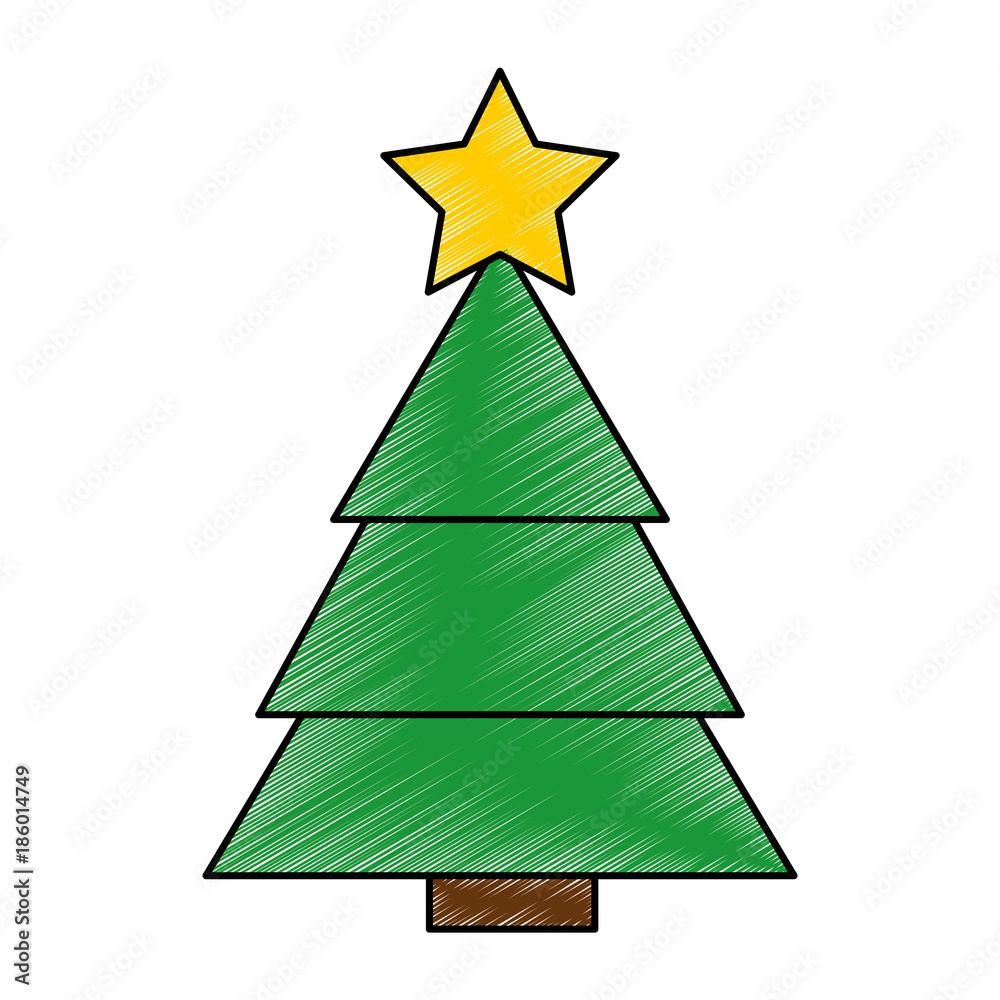 Fototapeta premium christmas tree isolated icon