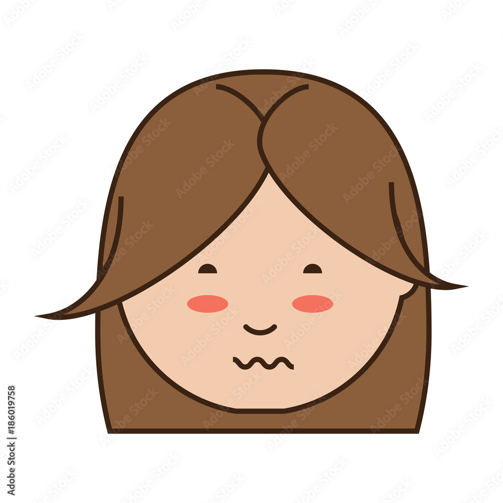 cartoon woman face icon cartoon woman face icon