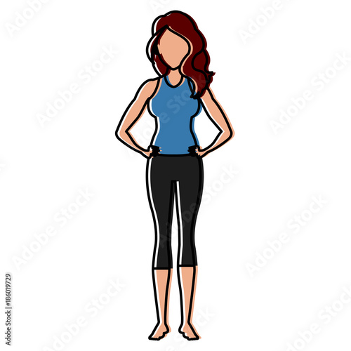 Beautiful woman cartoon icon vector illustration graphic design