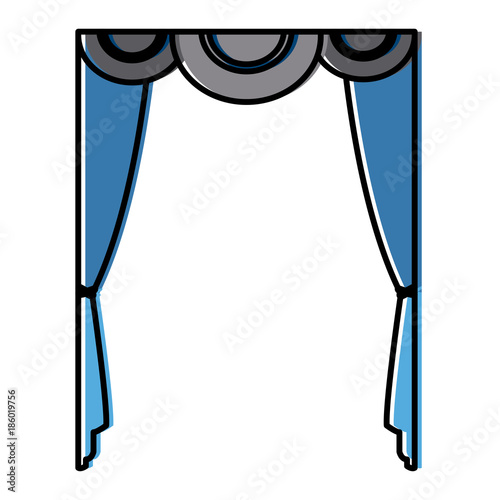 theater curtains isolated icon vector illustration graphic design