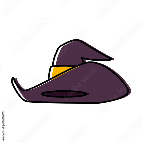 Witch hat isolated icon vector illustration graphic design