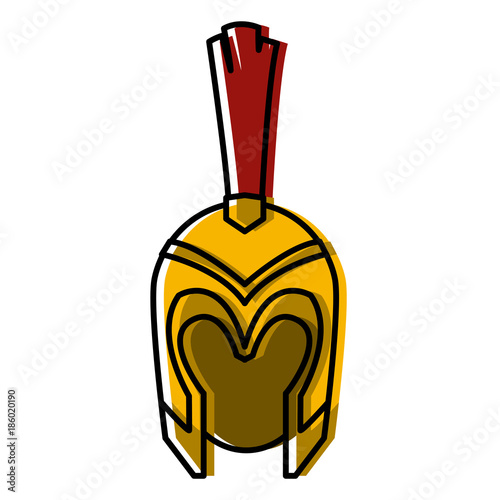 Medieval warrior helmet icon vector illustration graphic design