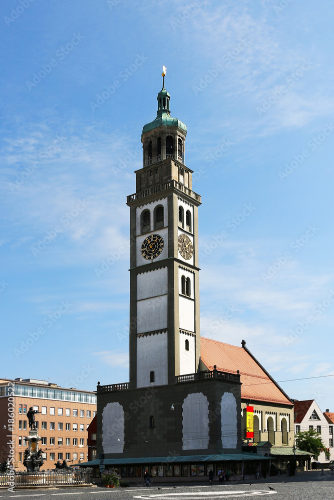 Perlachturm in Augsburg, Bayern, Deutschland