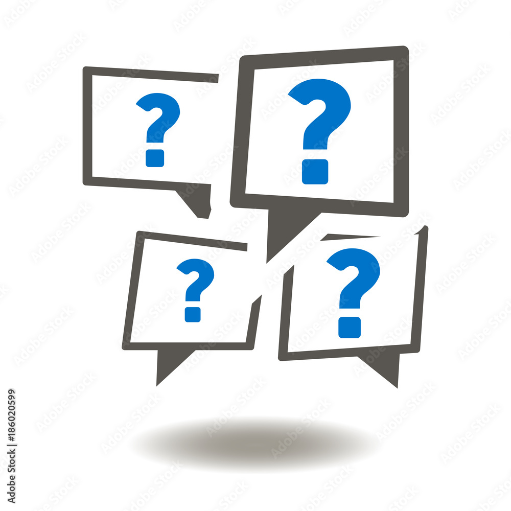 Speech Bubbles Questions Mark Icon Vector. Talk Discussion Illustration. Dialog Logo. FAQ Symbol. Speech Bubbles Questions Mark Icon Vector. Talk Discussion Illustration. Dialog Logo. FAQ Symbol.