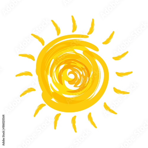 summer sun painted icon