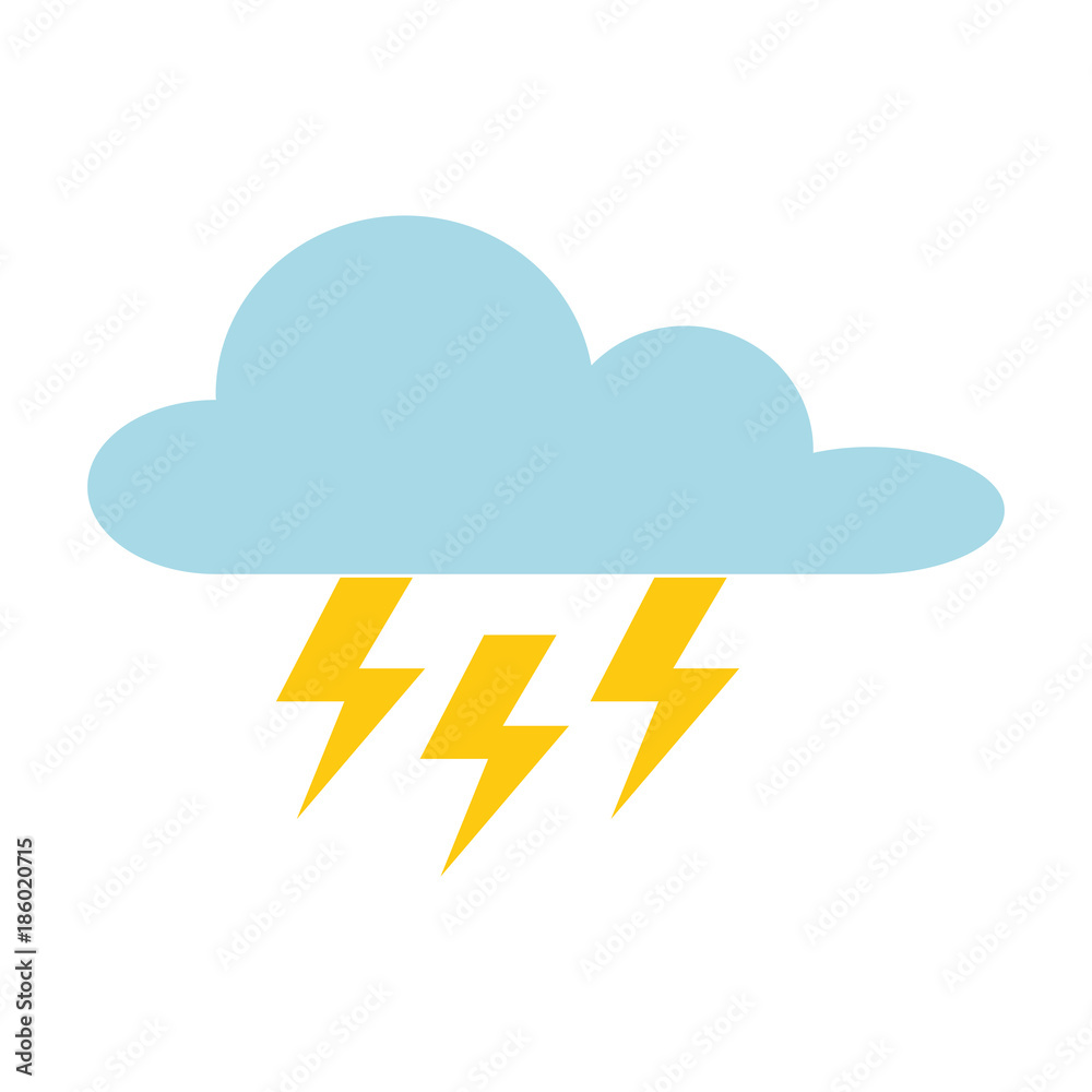 weather cloud with thunders rays weather cloud with thunders rays