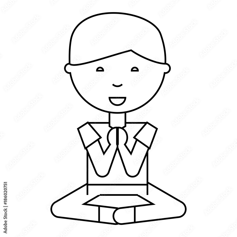 cartoon man practicing yoga cartoon man practicing yoga