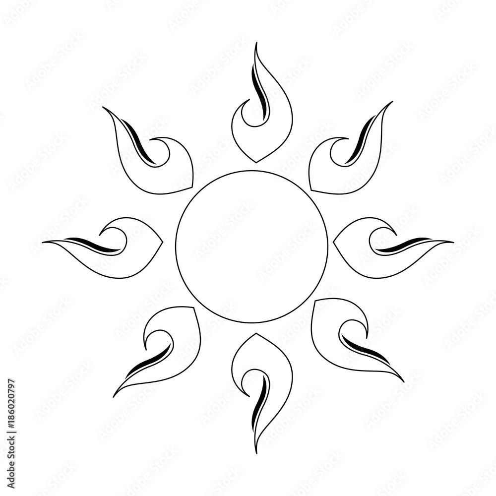 summer sun isolated icon