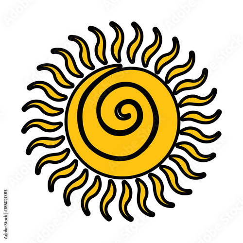 summer sun isolated icon