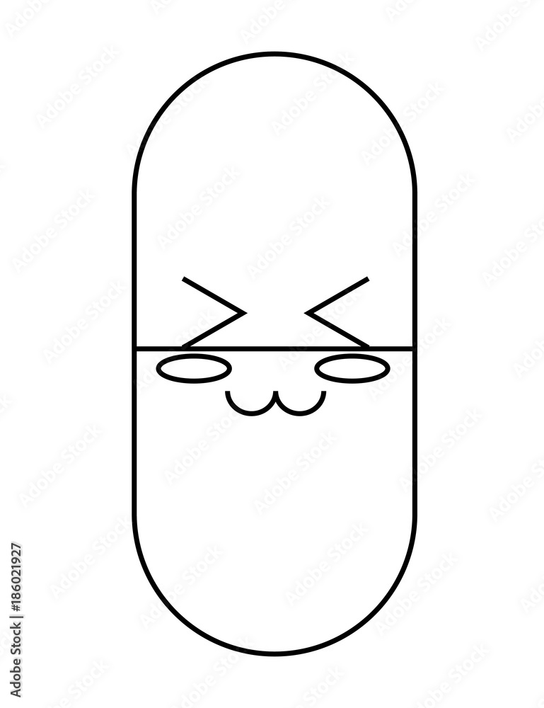 kawaii pill icon image kawaii pill icon image