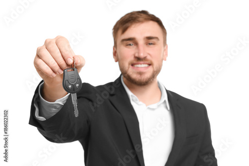 Man in formal suit holding ...