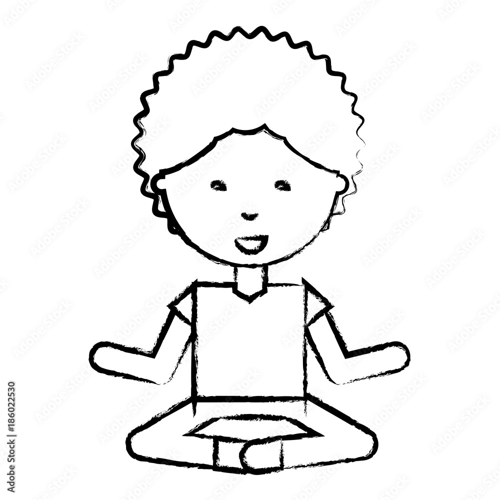 cartoon man practicing yoga cartoon man practicing yoga