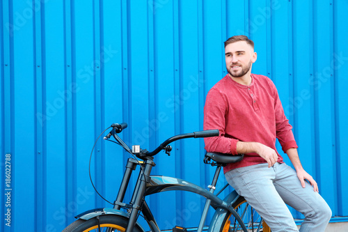 Handsome young hipster man ...