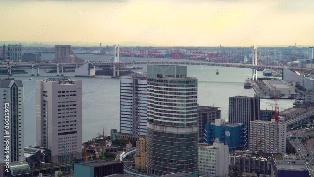 View of Tokyo Bay and the Rainbow Bridge View of Tokyo Bay and the Rainbow Bridge
