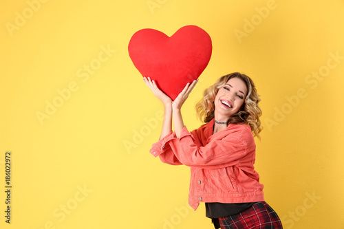Attractive young woman with...