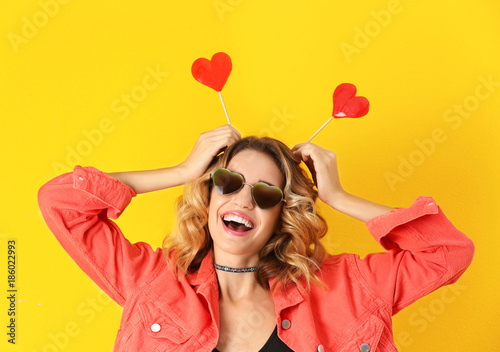 Attractive young woman with...