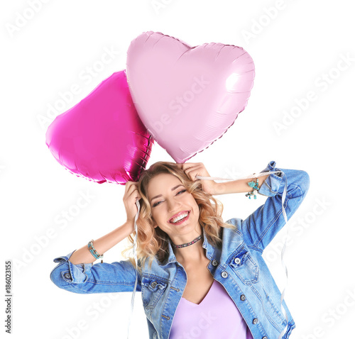 Attractive young woman with...