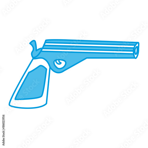 Handgun weapon isolated icon vector illustration graphic design