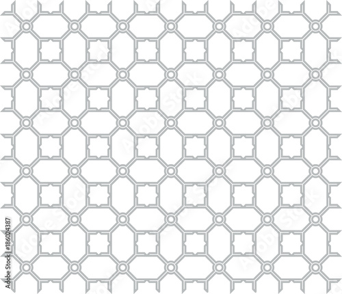 Abstract geometric pattern with squares, lines. A seamless vector background. Grey and white graphic pattern