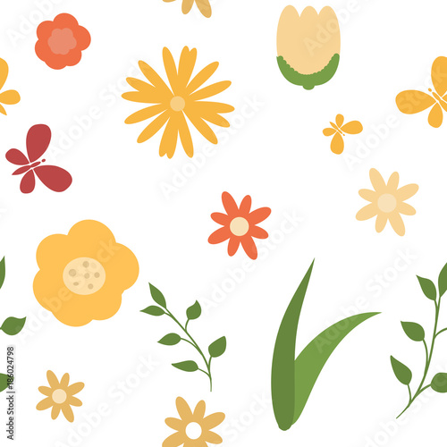 Seamless beautiful spring pattern